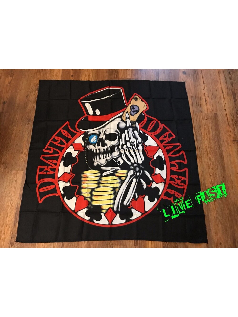 DEATH DEALER Wall Banner Tapestry Flag vintage biker gambler poker player poster